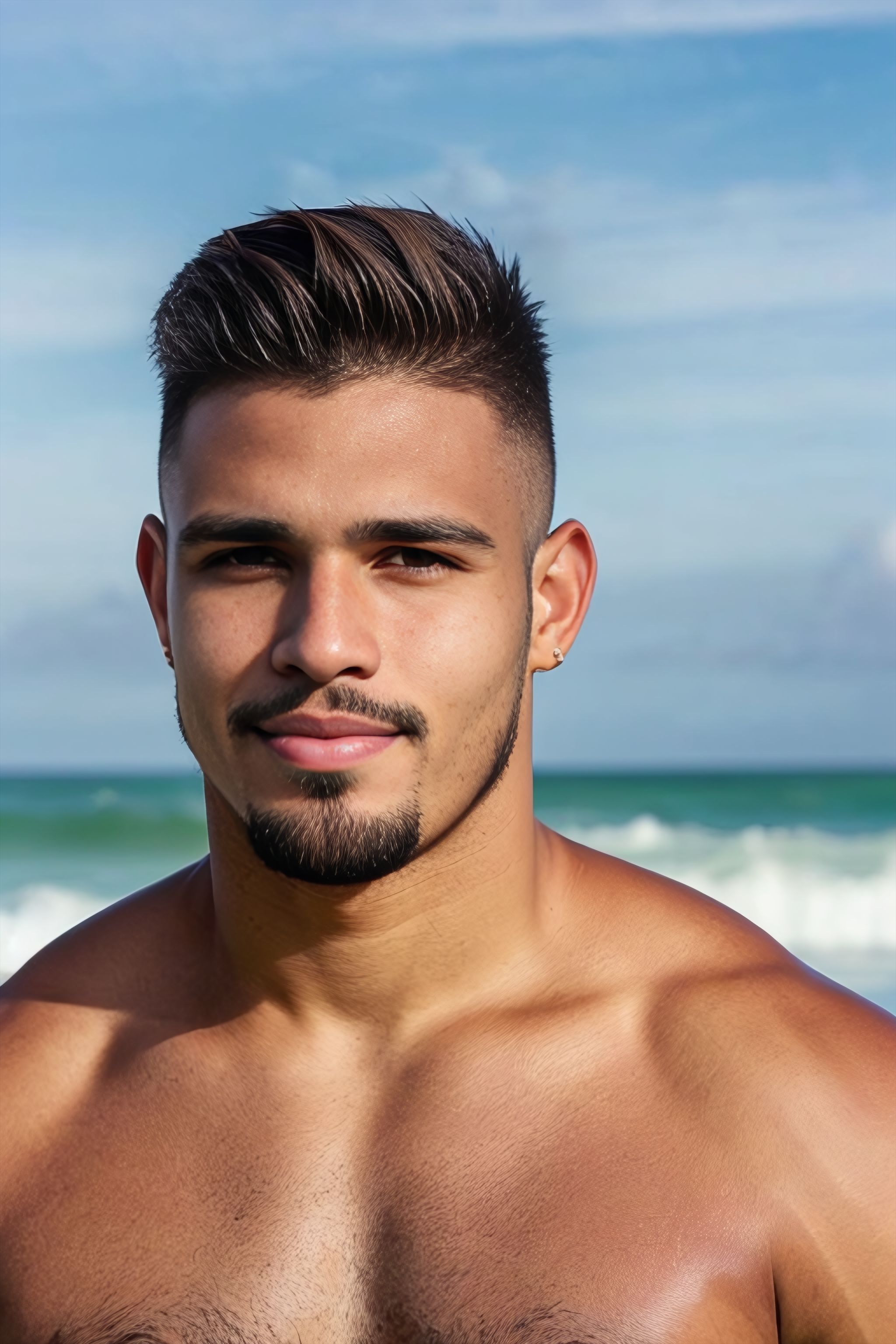 Portrait generated with Stable Diffusion.